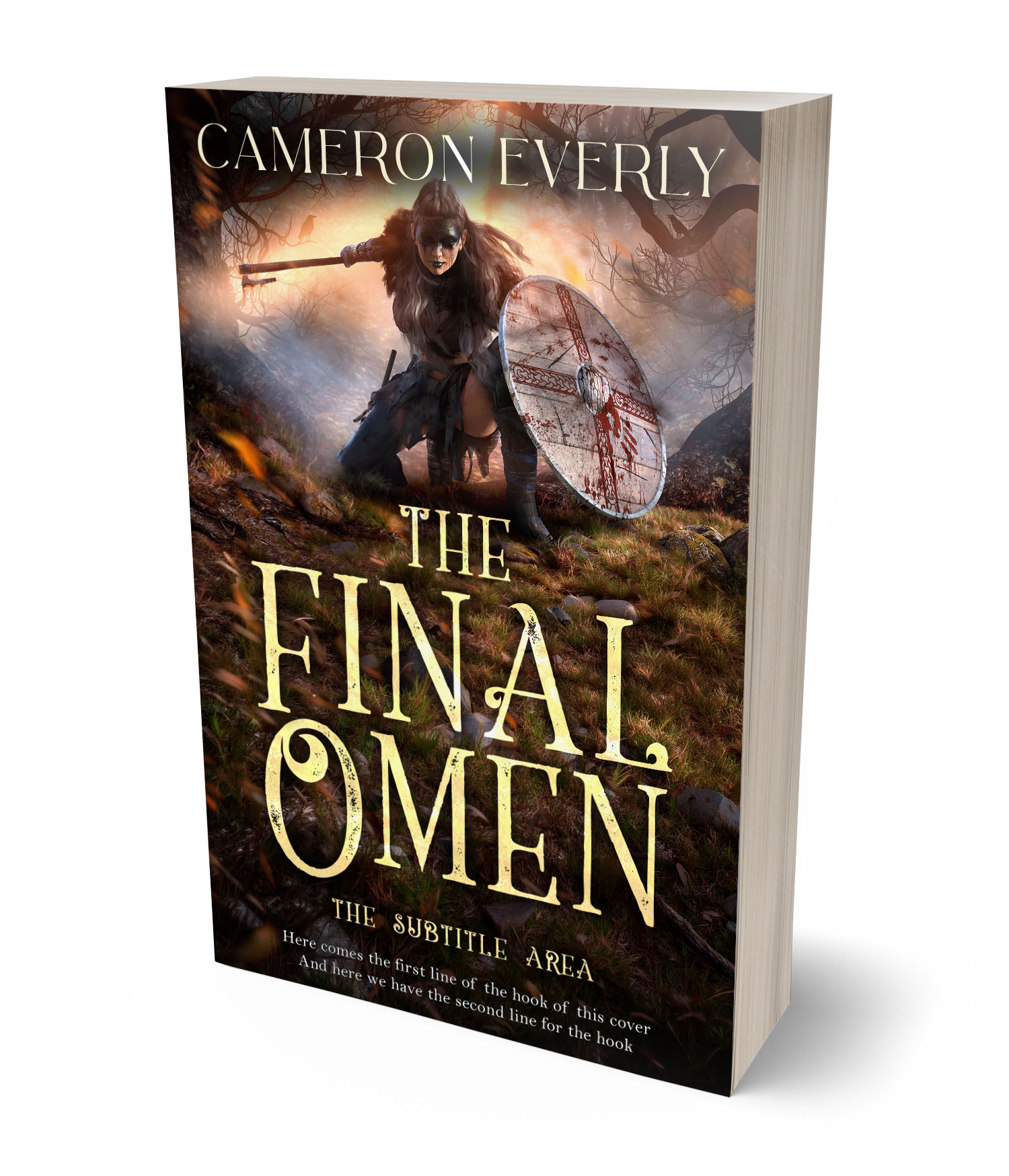 3D view of Premade Fantasy Book Cover - Eclipse #18287 | BookCoverZone*