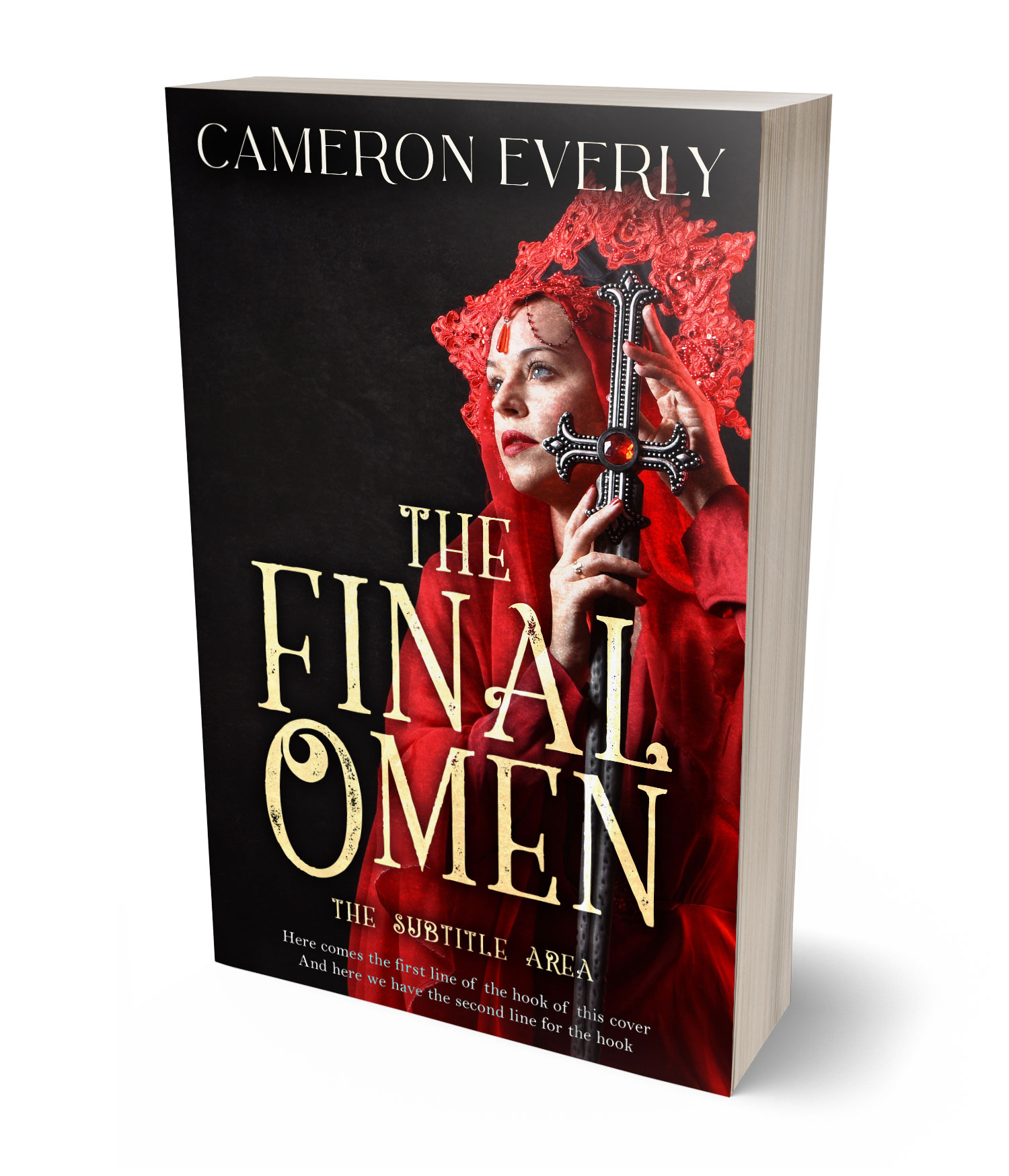 3D view of Premade Horror Book Cover - Japonica #18289 | BookCoverZone*