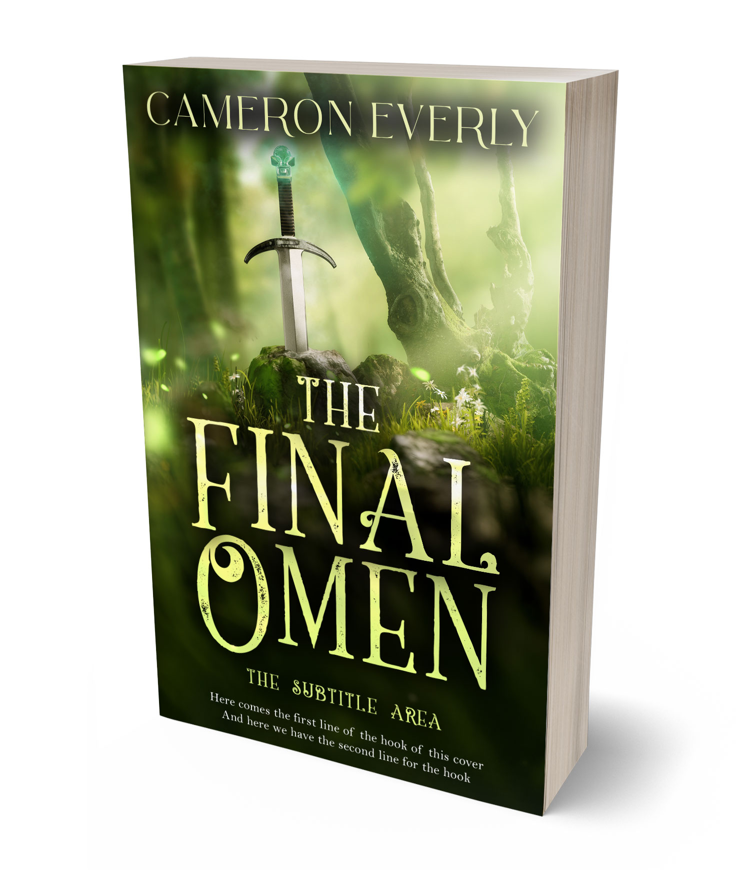3D view of Premade Fantasy Book Cover - Deco #18291 | BookCoverZone*