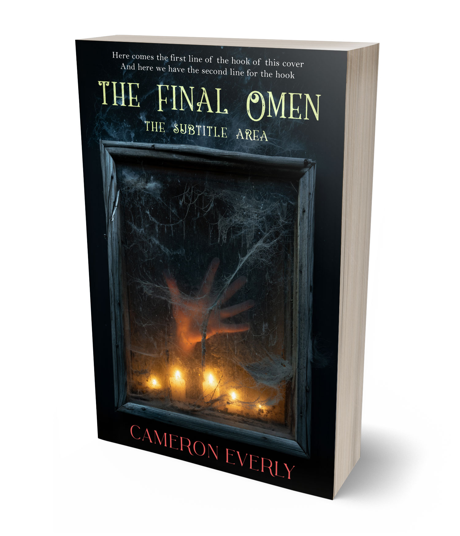 3D view of Premade Horror Book Cover - Bunker #18295 | BookCoverZone*