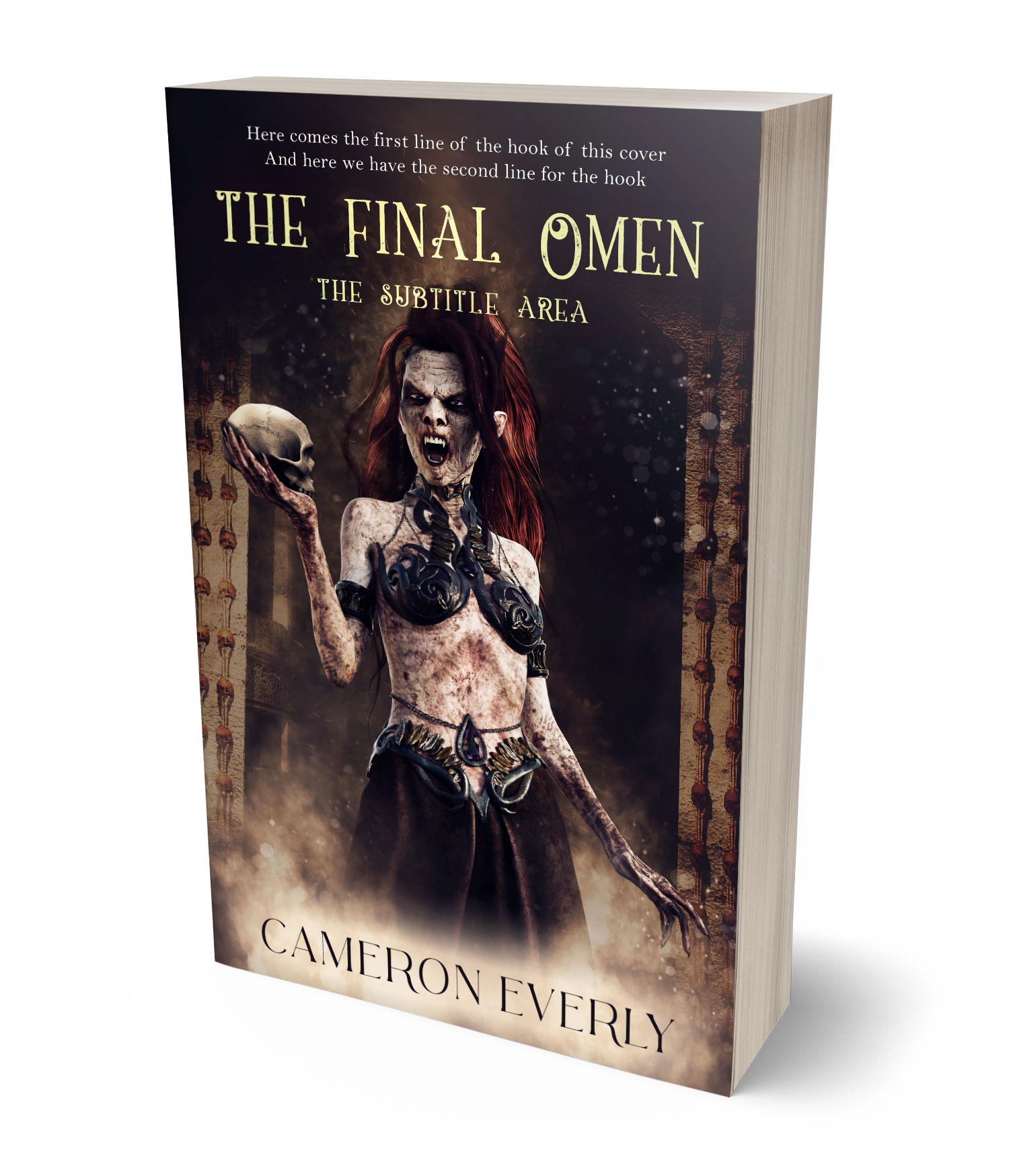 3D view of Premade Horror Book Cover - Rodeo Dust #18296 | BookCoverZone*