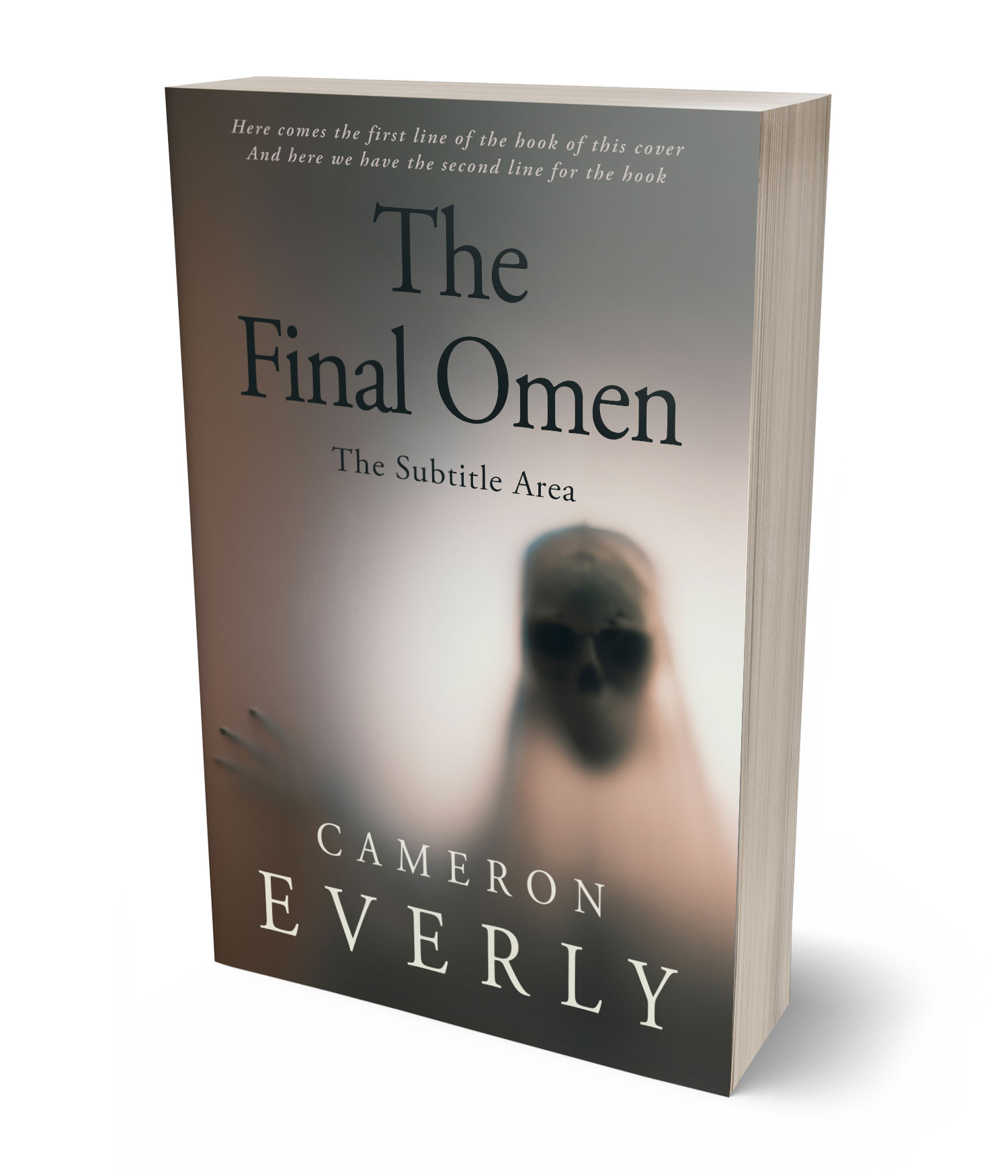 3D view of Premade Horror Book Cover - Fuscous Gray #18306 | BookCoverZone*
