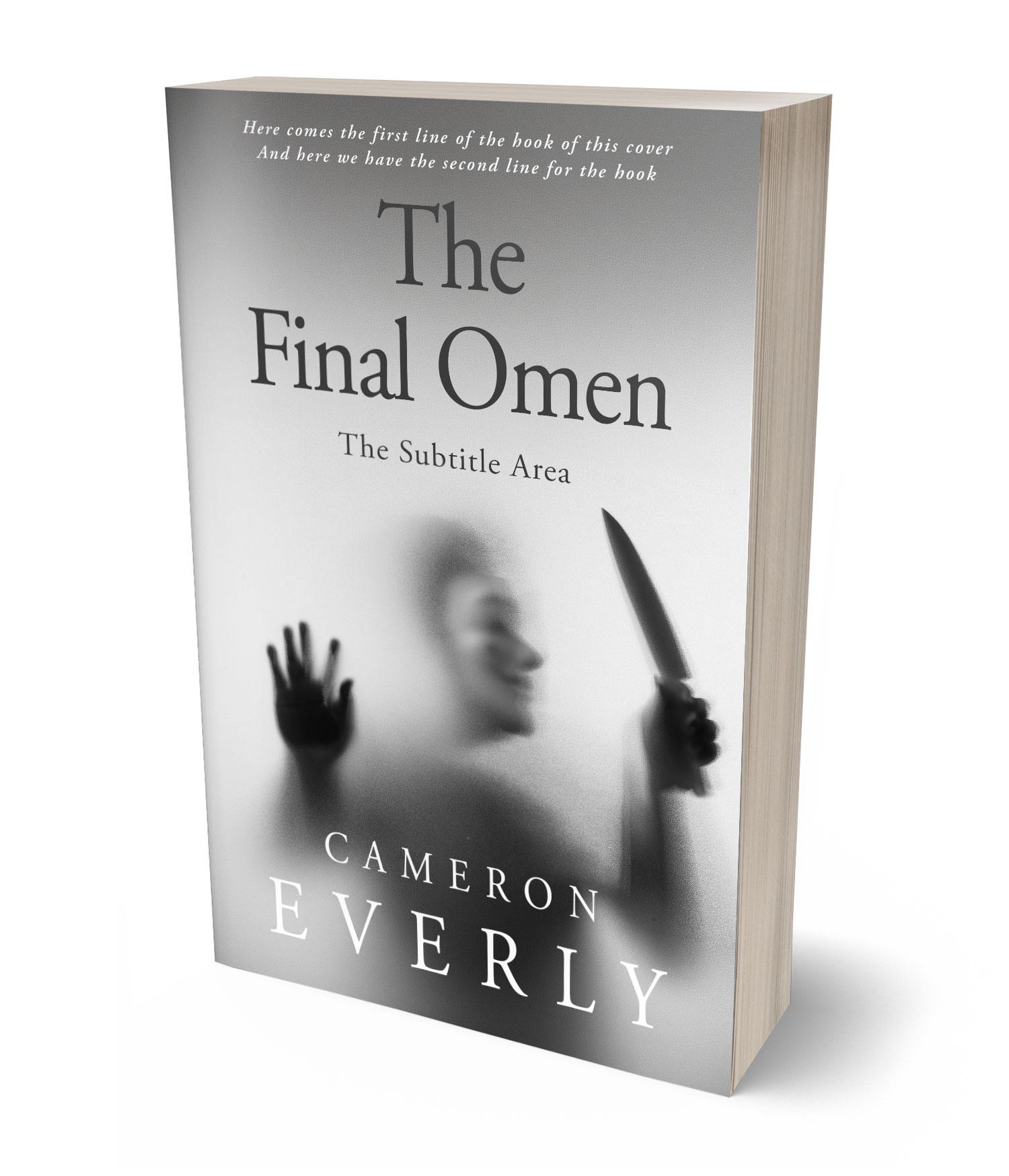 3D view of Premade Mystery & Thriller & Suspense Book Cover - Silver #18308 | BookCoverZone*