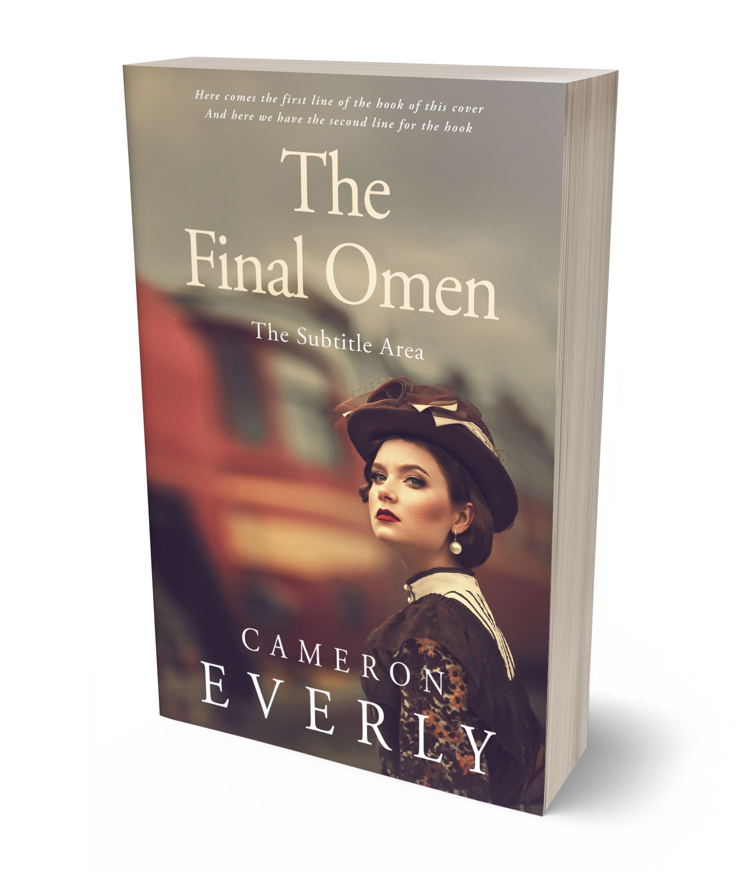 3D view of Premade Historical Book Cover - Cement #18313 | BookCoverZone*