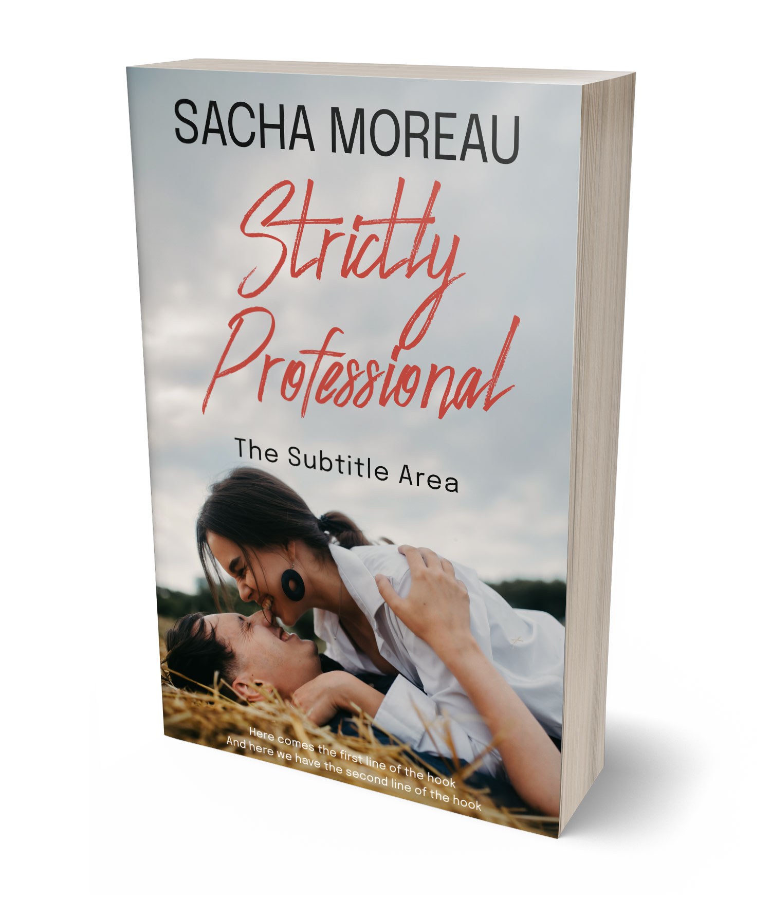 3D view of Premade Romance Book Cover - Cloud #18347 | BookCoverZone