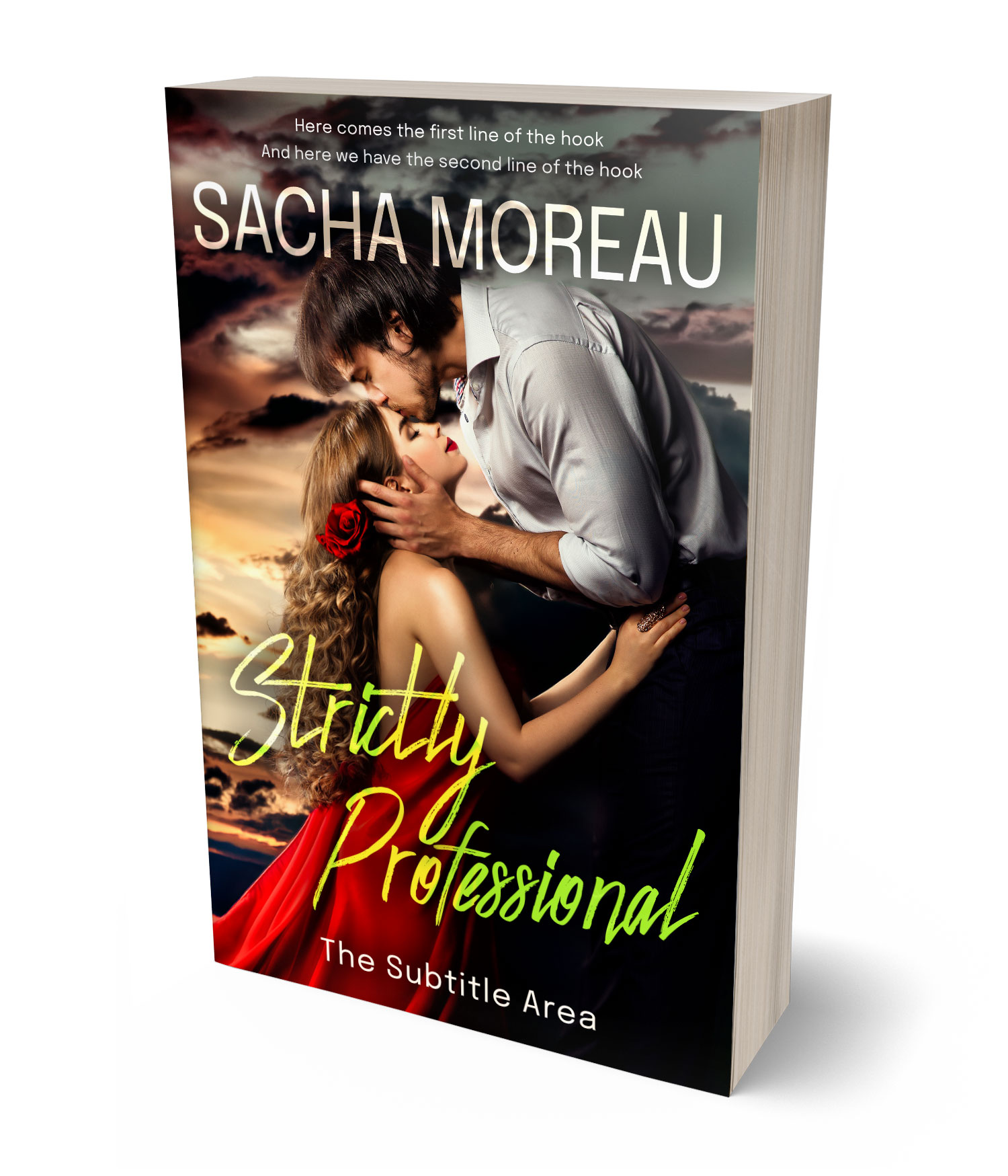 3D view of Premade Romance Book Cover - Tumbleweed #18354 | BookCoverZone