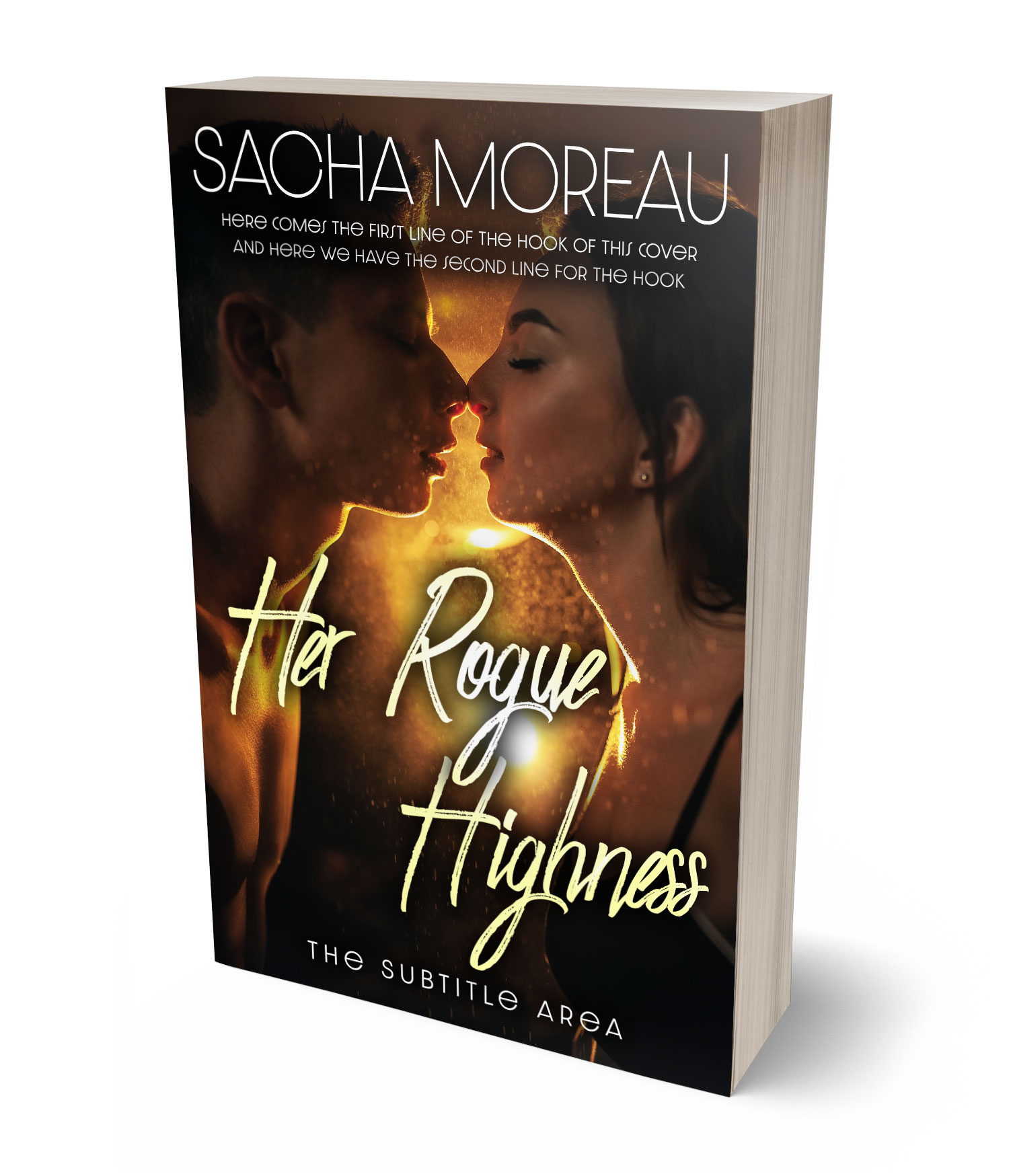 3D view of Premade  Book Cover - Night Rider #18392 | BookCoverZone