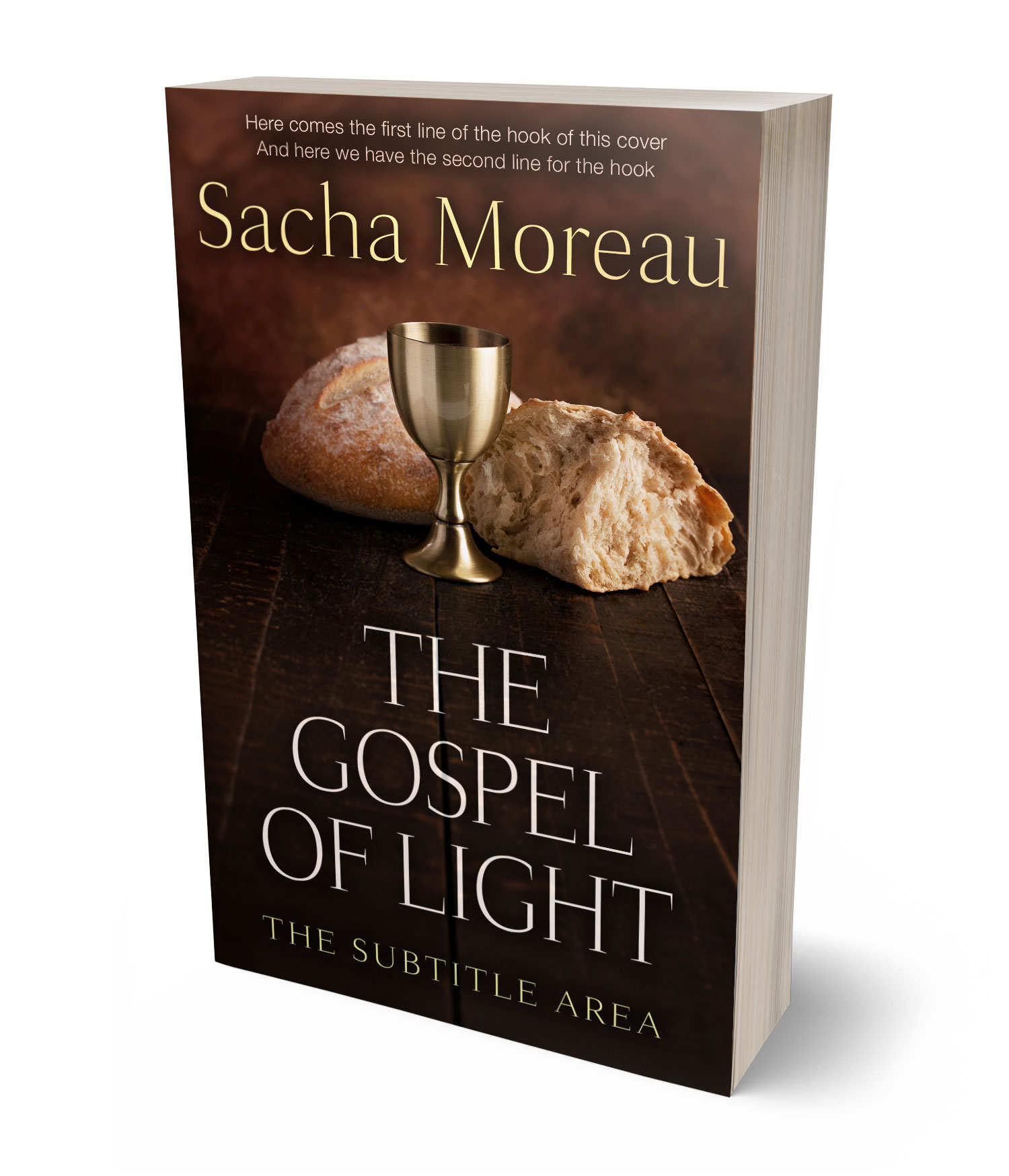3D view of Premade  Book Cover - Coffee Bean #18400 | BookCoverZone