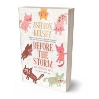 3D view of Premade Children's Book Cover - White Linen