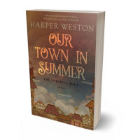 3D view of Premade Literary Fiction Book Cover - Tobacco Brown