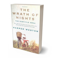 3D view of Premade Literary Fiction Book Cover - Ecru White