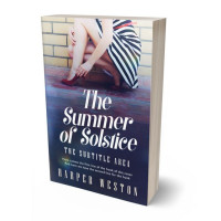 3D view of Premade Chick Lit Book Cover - Swirl