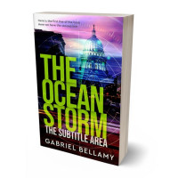 3D view of Premade Action & Adventure Book Cover - Clam Shell