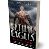 3D view of Premade Action & Adventure Book Cover - Shark