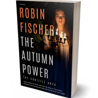 3D view of Premade Horror Book Cover - Antique Brass