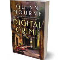 3D view of Premade Abstract Book Cover - Bistre