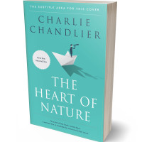 3D view of Premade Business Book Cover - Fountain Blue