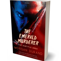 3D view of Premade Mystery & Thriller & Suspense Book Cover - Aubergine