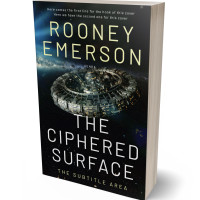 3D view of Premade Science Fiction Book Cover - Black