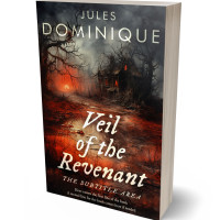 3D view of Premade Horror Book Cover - Cocoa Brown