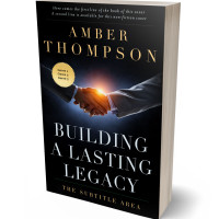 3D view of Premade Business Book Cover - Woodsmoke