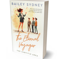 3D view of Premade Chick Lit Book Cover - Ecru White