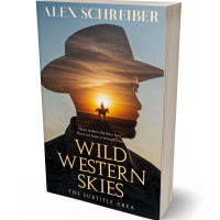 3D view of Premade Action & Adventure Book Cover - Cocoa Brown