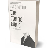 3D view of Premade Abstract Book Cover - Fuscous Gray