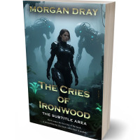 3D view of Premade LitRPG Book Cover - Te Papa Green