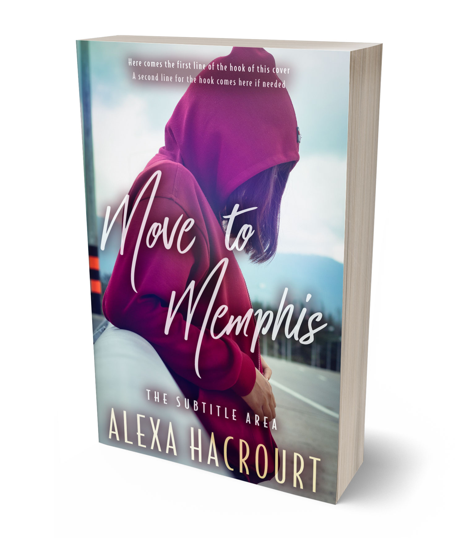 3D view of Premade Teen & Young Adult Book Cover - Silver Sand