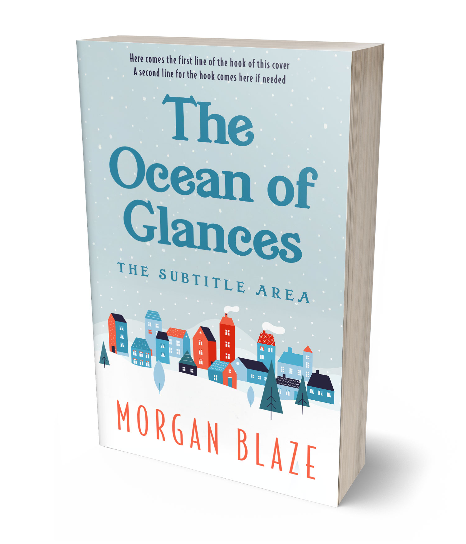 3D view of Premade Literary Fiction Book Cover - Geyser