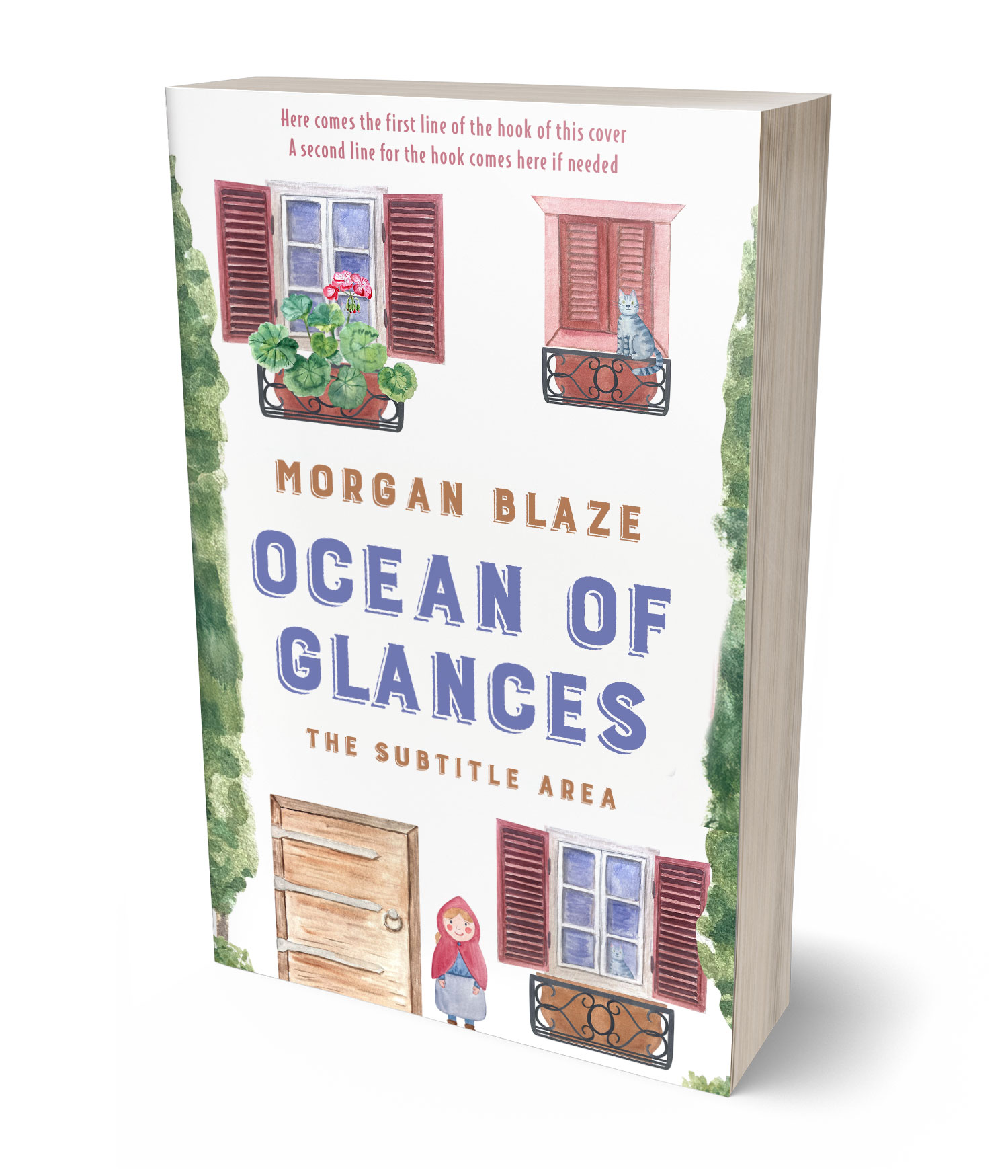 3D view of Dusty Gray #35788 - Premade Literary Fiction Book Cover | BookCoverZone*