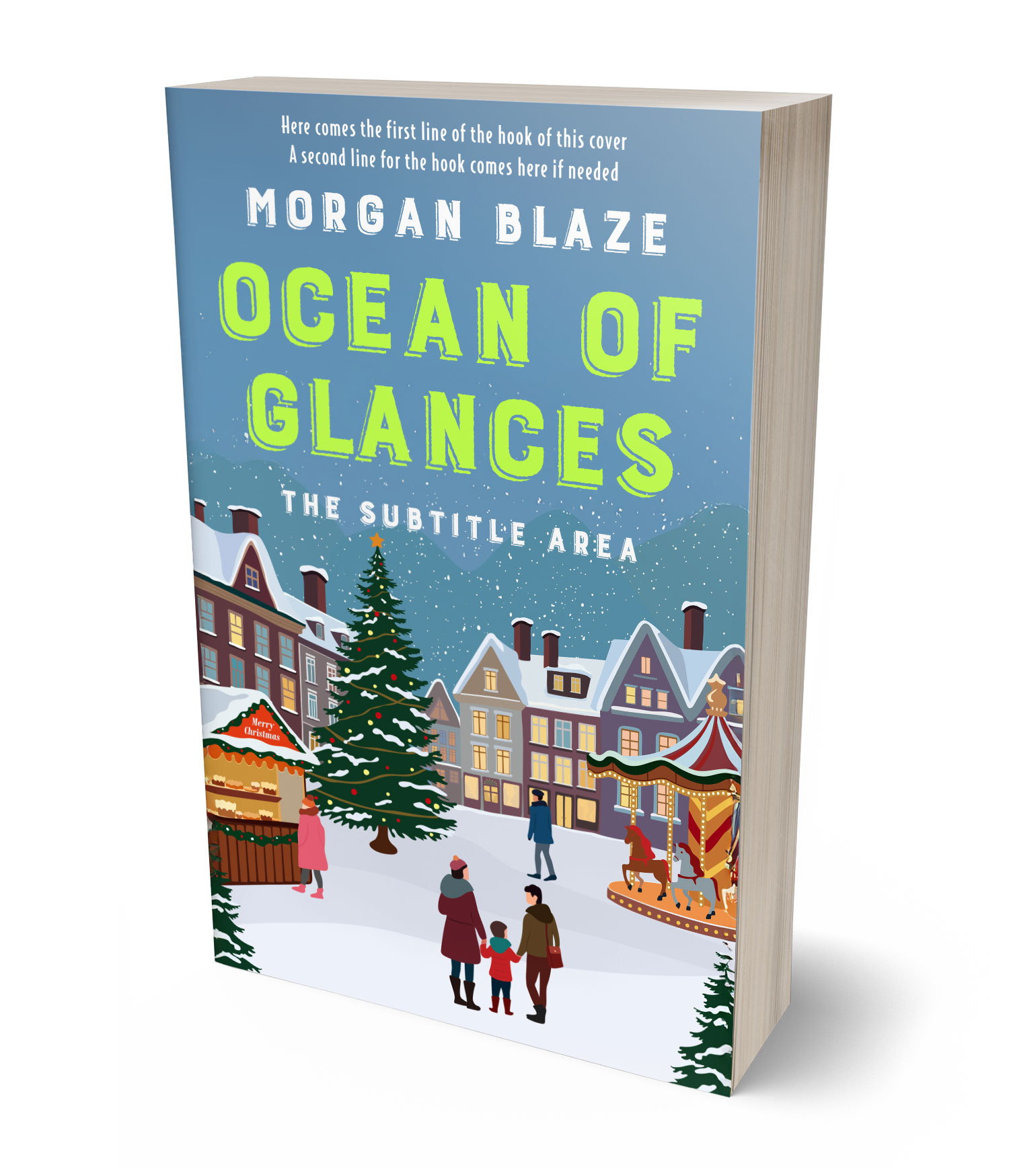 3D view of Bermuda Gray #35790 - Premade Literary Fiction Book Cover | BookCoverZone*