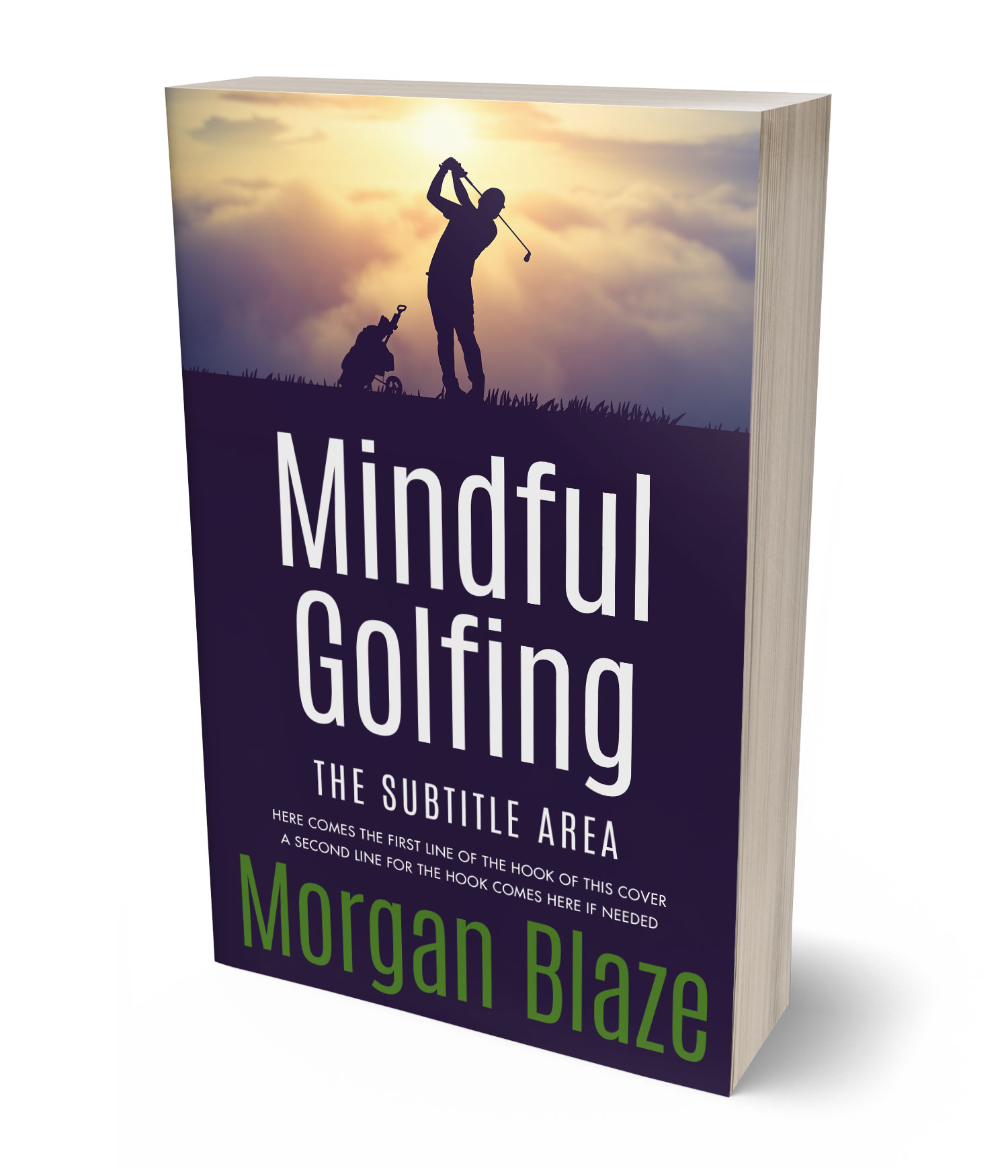 3D view of Sapling #35799 - Premade Sports & Fitness Book Cover | BookCoverZone*