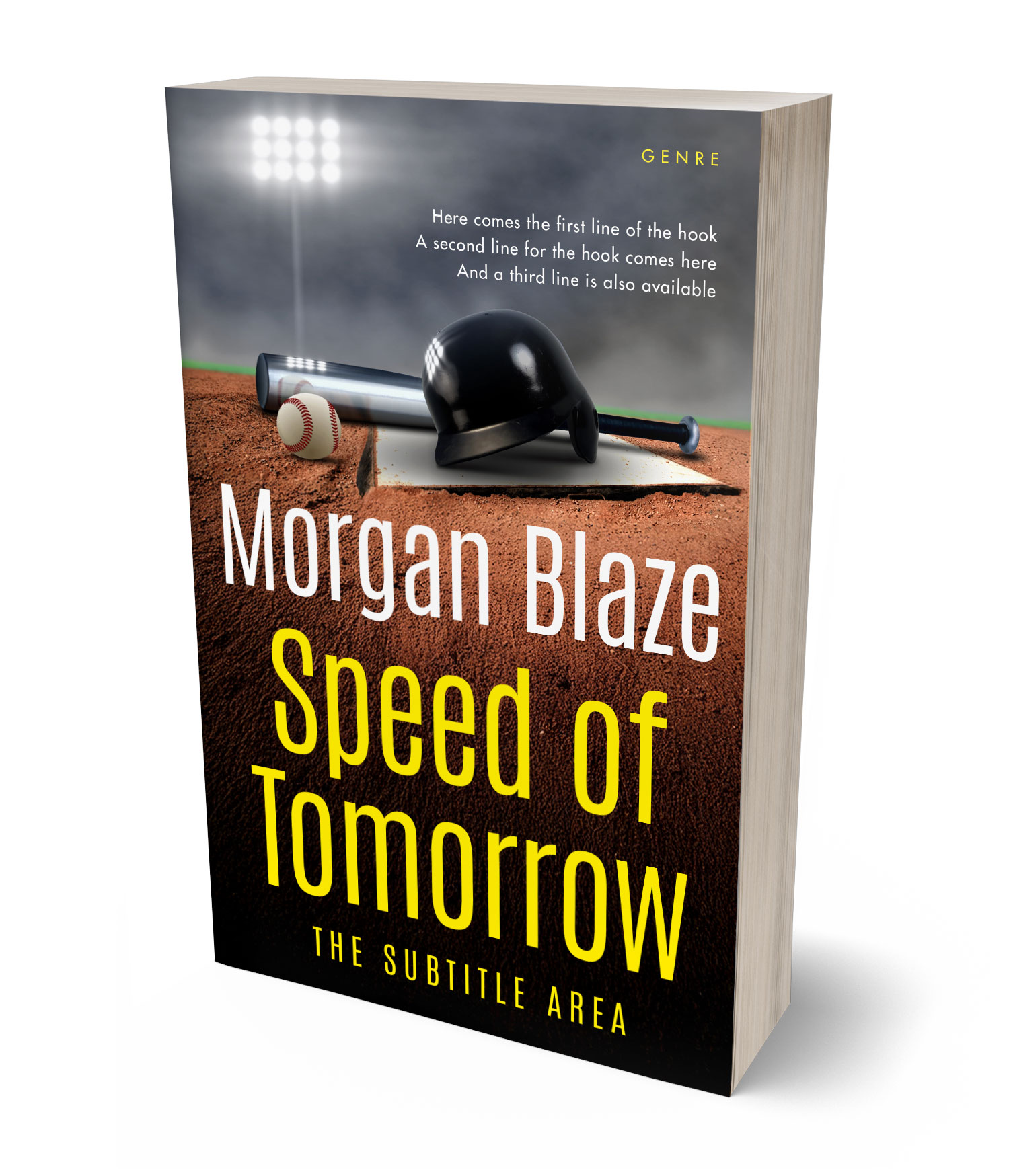 3D view of Thunder #35803 - Premade Sports & Fitness Book Cover | BookCoverZone*