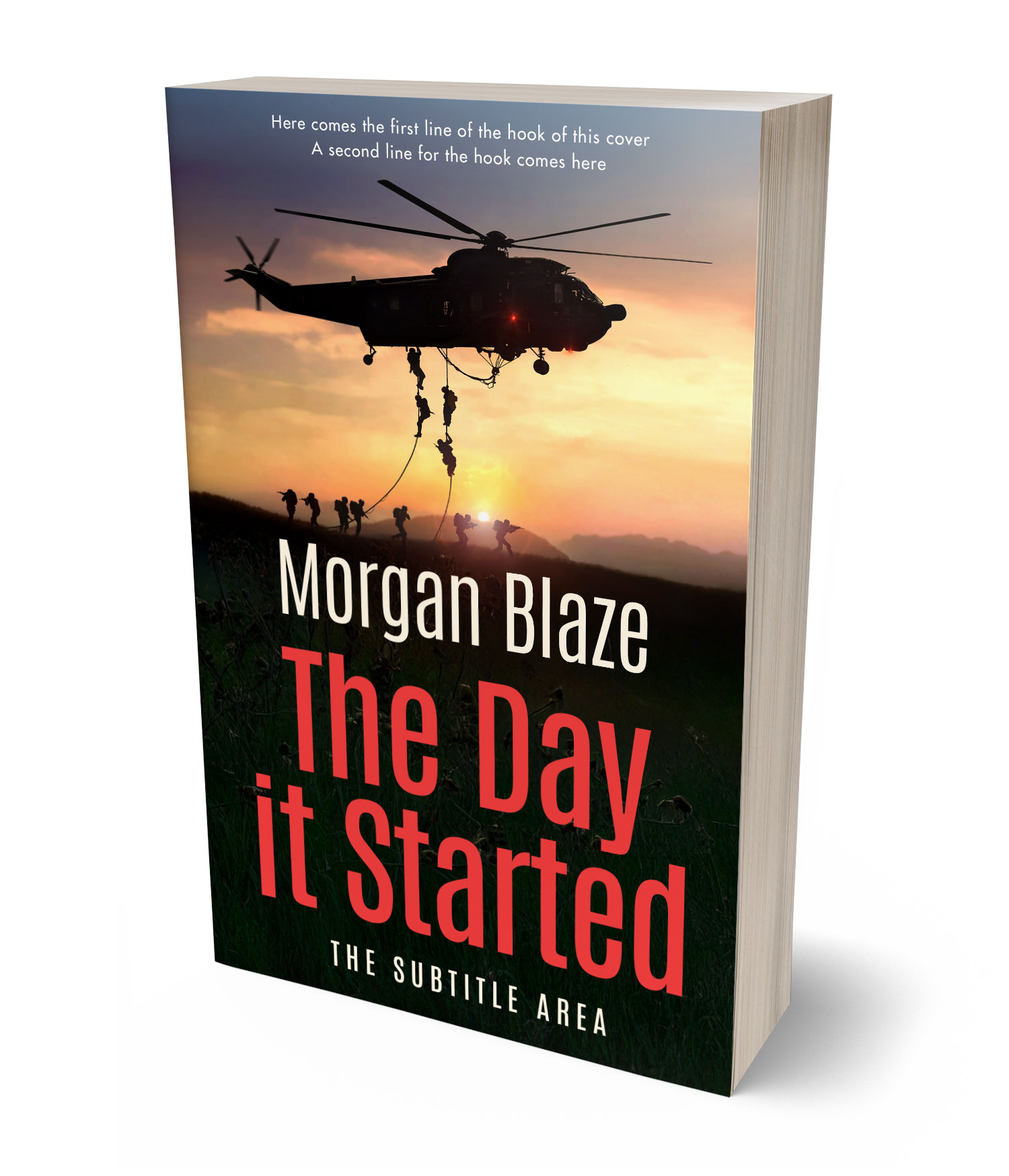 3D view of Log Cabin #35807 - Premade Action & Adventure Book Cover | BookCoverZone*