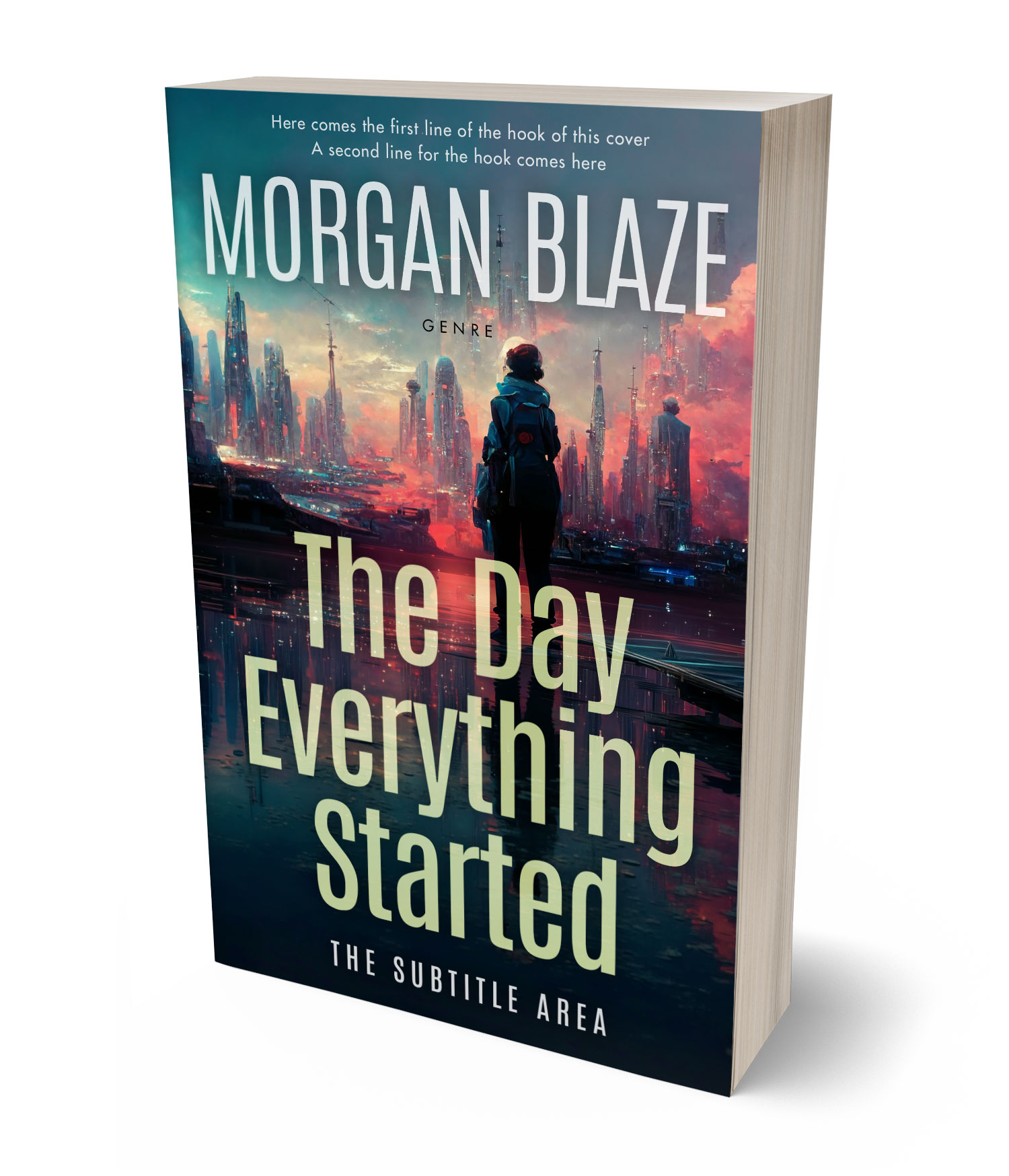 3D view of Rodeo Dust #35818 - Premade Science Fiction Book Cover | BookCoverZone*