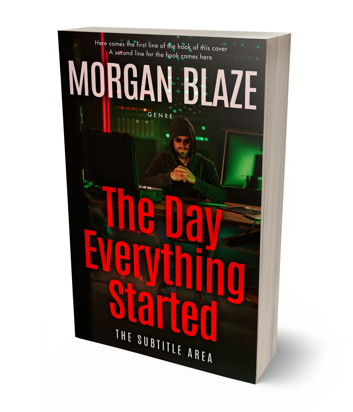 3D view of Cinnabar #35819 - Premade Mystery & Thriller & Suspense Book Cover | BookCoverZone*