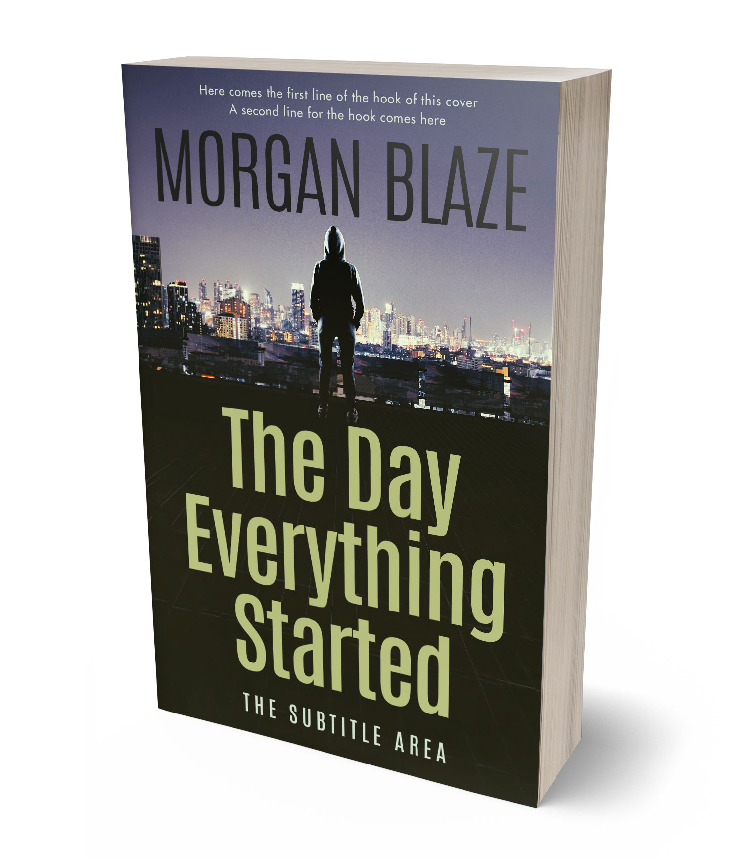 3D view of Heathered Gray #35825 - Premade Mystery & Thriller & Suspense Book Cover | BookCoverZone*