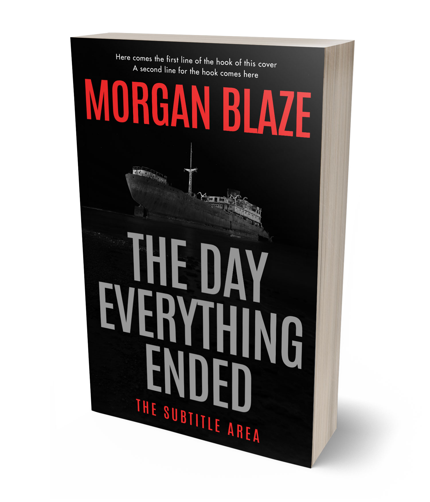 3D view of Cod Gray #35843 - Premade Mystery & Thriller & Suspense Book Cover | BookCoverZone*