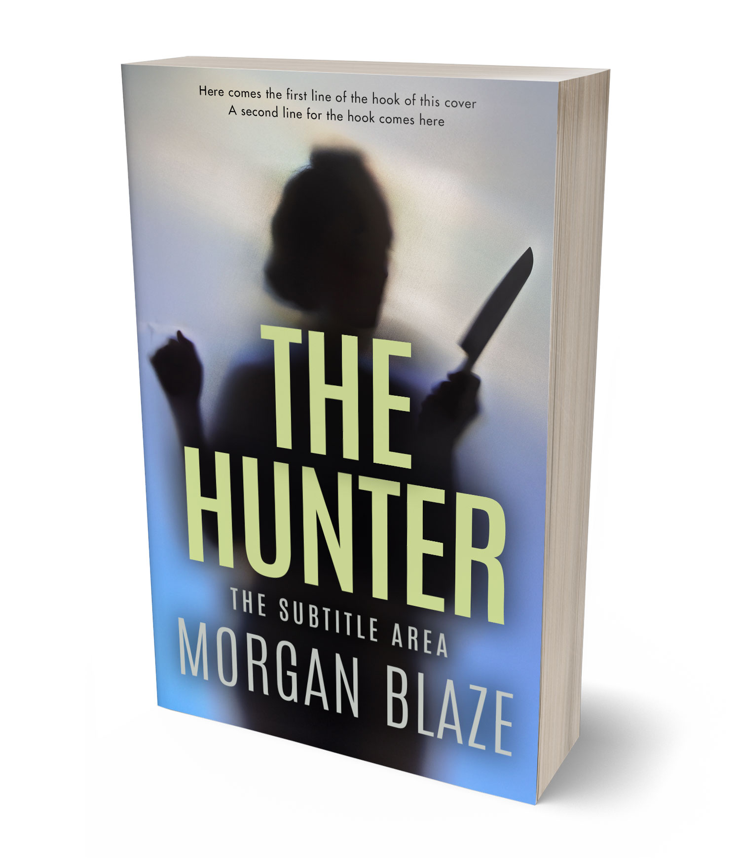 3D view of Hit Gray #35855 - Premade Mystery & Thriller & Suspense Book Cover | BookCoverZone*