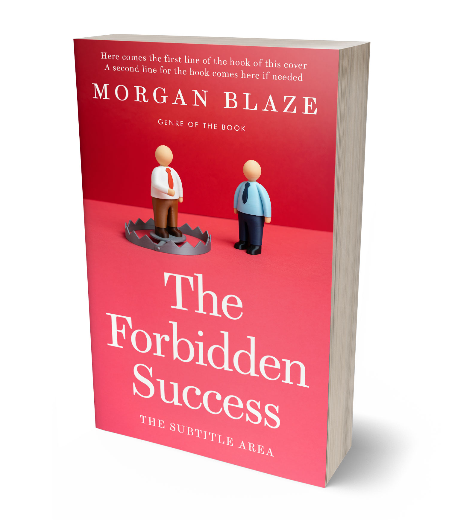 3D view of Premade Business Book Cover - Carnation