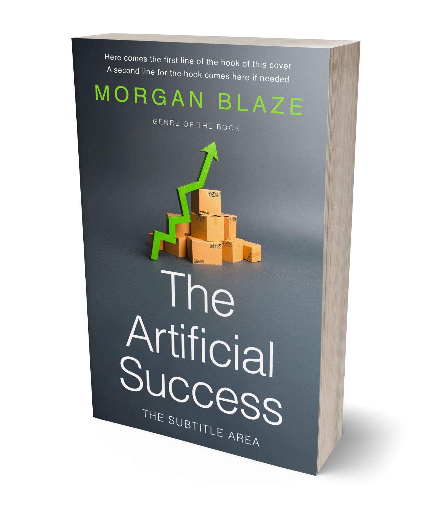 3D view of Premade Business Book Cover - Trout