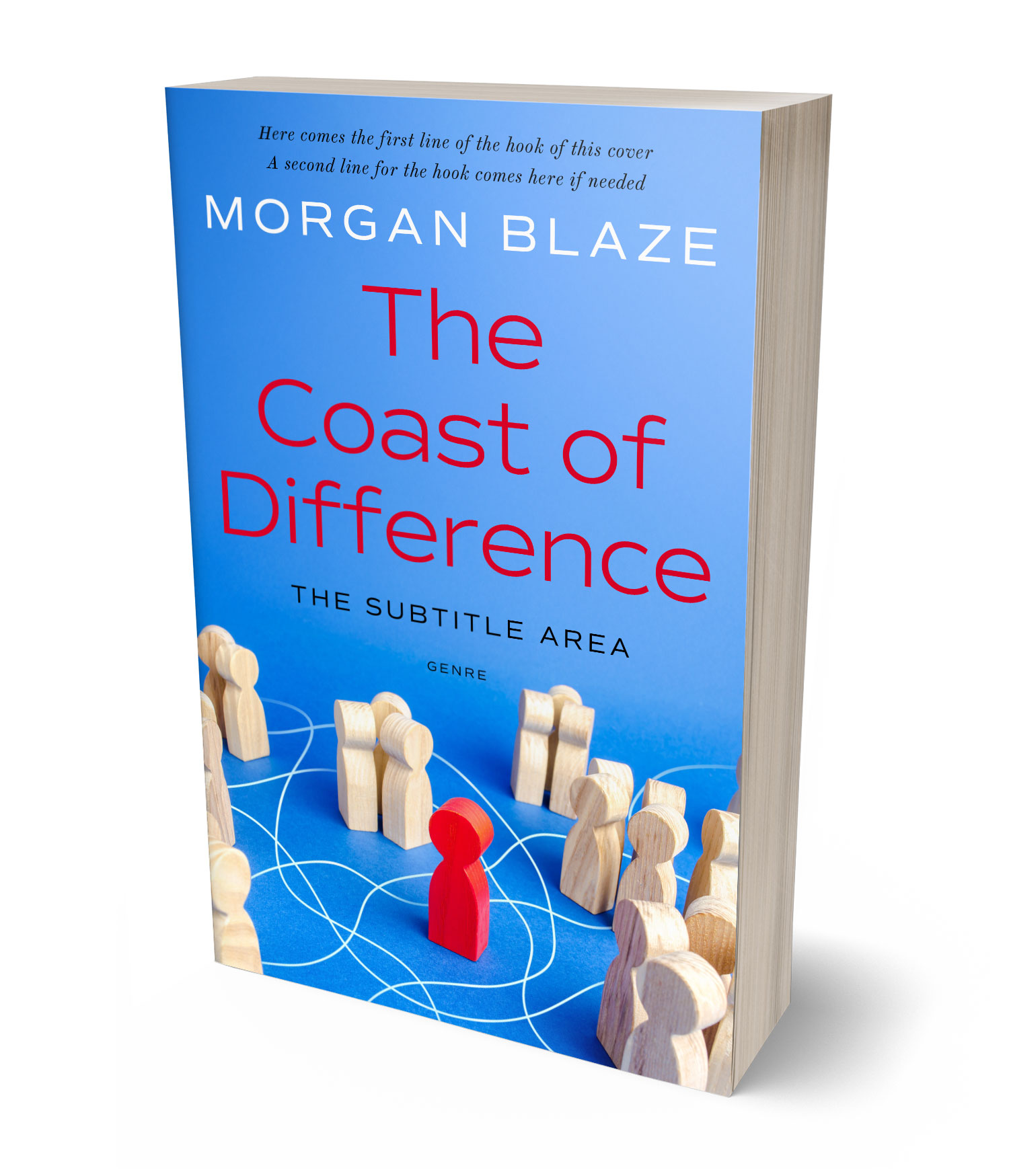 3D view of Premade Politics & Law & Society Book Cover - Picton Blue