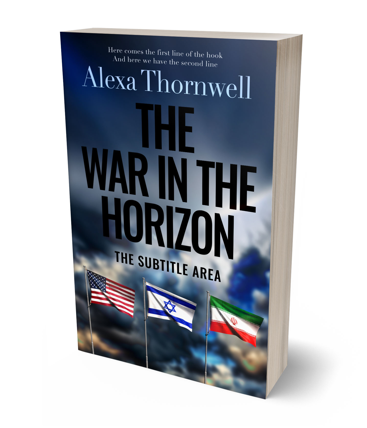 3D view of Premade Politics & Law & Society Book Cover - Big Stone