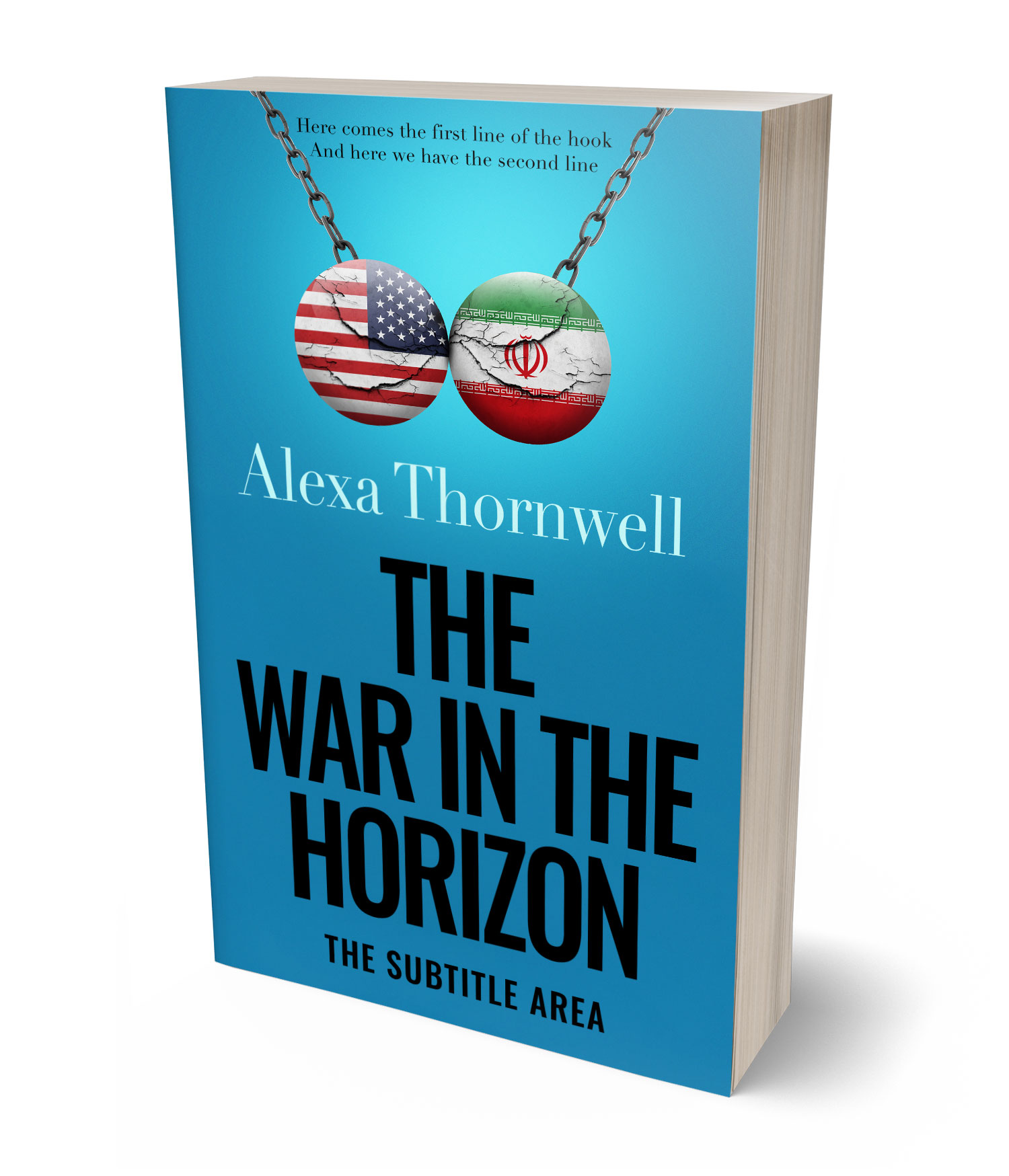 3D view of Premade Politics & Law & Society Book Cover - Eastern Blue