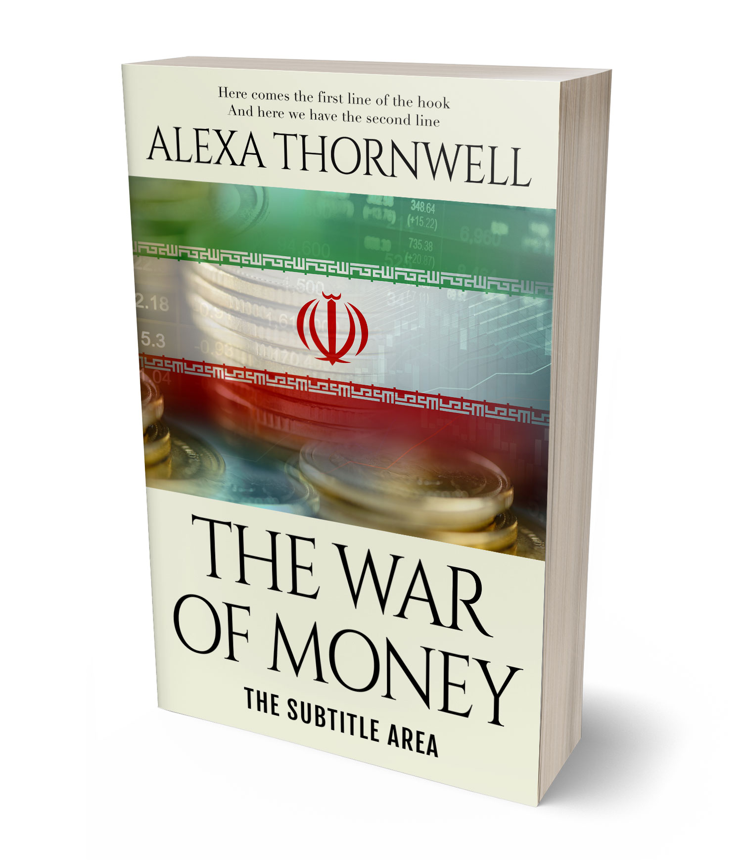 3D view of Premade Politics & Law & Society Book Cover - Tom Thumb