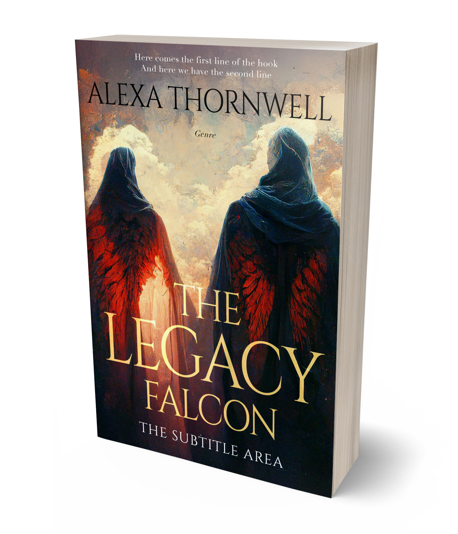 3D view of Custom & Premade Fantasy Book Cover - Calico #35908 | BookCoverZone*