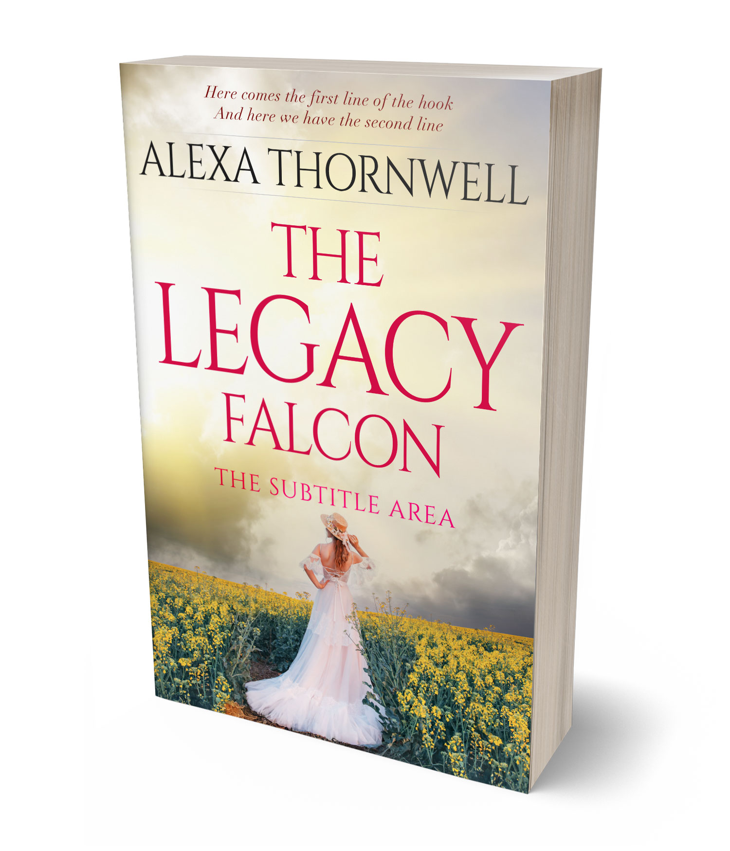 3D view of Custom & Premade Historical Book Cover - White Rock #35915 | BookCoverZone*