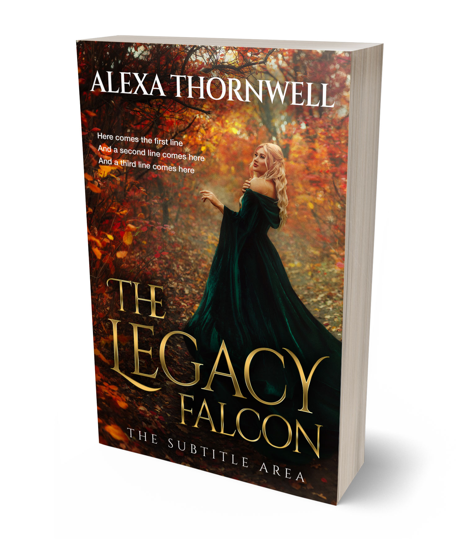 3D view of Premade Fantasy Book Cover - Tussock